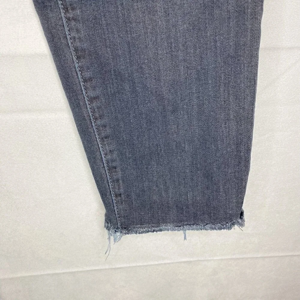 Paige Verdugo Ankle Gray Jeans Raw Cut Hem Skinny Sea Salt Women Size 27x27